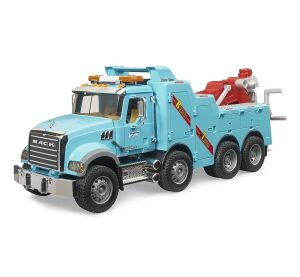 Bruder MACK Granite Salvage and tow truck with sound and light