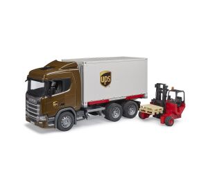 Bruder Scania UPS Logistics Truck with Forklift