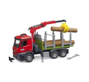 Bruder Wood transporter with hydraulic arm MB Arocs
