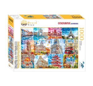 Brain Tree Puzzle Sights in colours 1000 pieces