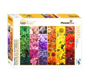 Brain Tree Puzzle Tiles with flowers 1000 pieces