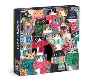 Galison Winter Cats Puzzle 500 pieces