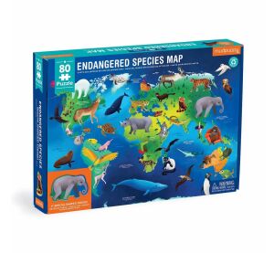 Mudpuppy Puzzle Endangered species of animals around the world 80 pieces