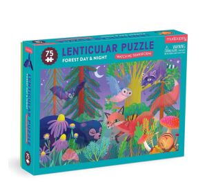 Mudpuppy Puzzle Lenticular with effect Forest by day, by night 75 pieces
