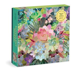 Galison Puzzle Mosaic of succulents 500 pieces