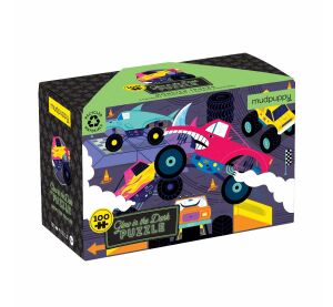 Mudpuppy Puzzle Monster Trucks - glow in the dark 100 pieces