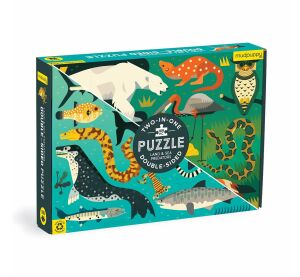 Mudpuppy Double-sided puzzle Land and Sea Predators 100 pieces