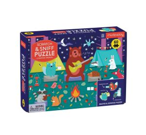 Mudpuppy Puzzle Animal friends at the campfire with scent 60 pieces