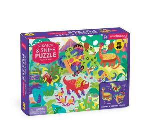 Mudpuppy Puzzle Pizzasaurus 60 pieces with scent