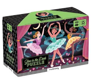 Mudpuppy Puzzle Half Moon Ballet - glow in the dark 100 pieces