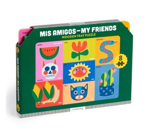 Mudpuppy Wooden jigsaw puzzle Mis amigos, my friends 8 pieces