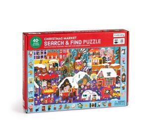 Mudpuppy Puzzle Search and Find Christmas Market