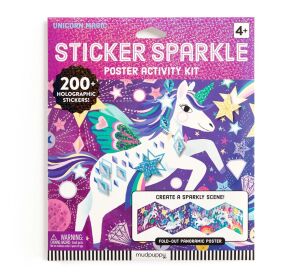 Mudpuppy Set of glitter stickers with the Magic Unicorns scene