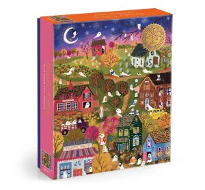 Galison Foil Puzzle Joy Laforme Spooky Village 1000 Pieces