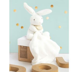Doudou Gift set - rabbit with toadstool 10 cm