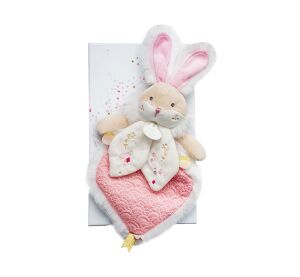 Doudou Gift set - Toy pink friend rabbit 24 cm