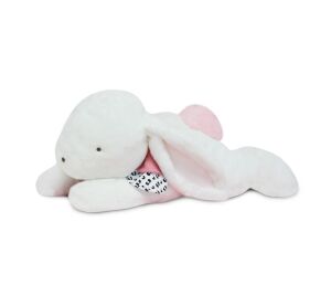 Doudou Plush rabbit with pink pompom 80 cm