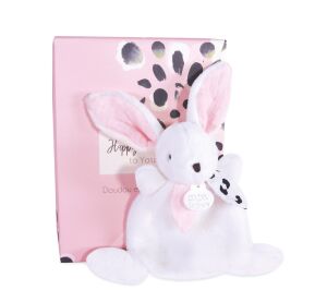 Doudou Gift box pink - mini rabbit 17 cm