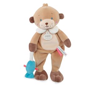 Doudou Gift set - plush toy bear with fish 27 cm