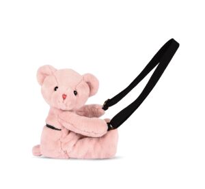 Doudou Plush Shoulder Bag Bear Pink 30 cm