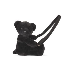 Doudou Plush Shoulder Bag Bear Black 30 cm