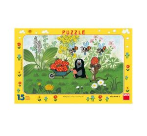 Dino Paper puzzle Mole on a trip 15 pieces