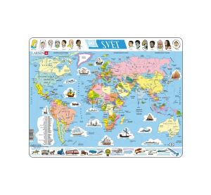 Larsen Educational Puzzle World Political Map 107 pieces