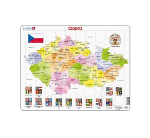 Larsen Educational puzzle Czech Republic Regions 70 pieces