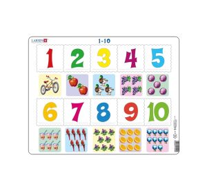 Larsen Educational Puzzle Numbers 1-10 10 pieces