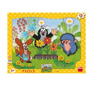 Dino Paper Puzzle Mole Gardener 12 pieces
