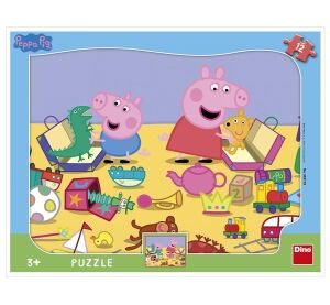 Dino Puzzle Peppa Pig plays - shapes 12 pieces