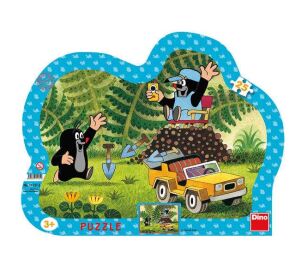 Dino Puzzle Mole with yellow car