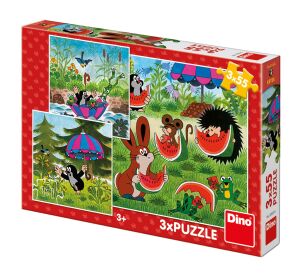Dino The Mole and the Parrot 3x55 pieces