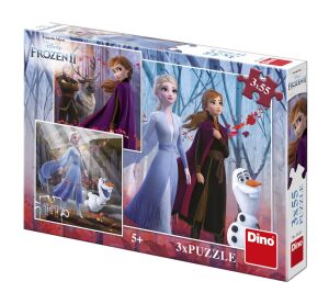 Dino Puzzle Frozen II 3x55 pieces