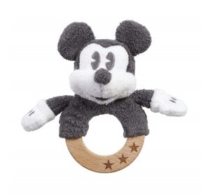 Rainbow Mickey Mouse wooden/plush rattle