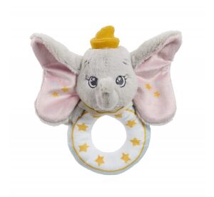 Rainbow Plush Rattle Dumbo