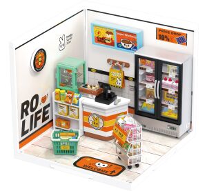 RoboTime 3D wooden jigsaw puzzle Miniature House Evening
