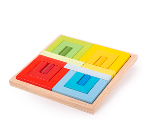 Bigjigs Toys Wooden folding shapes