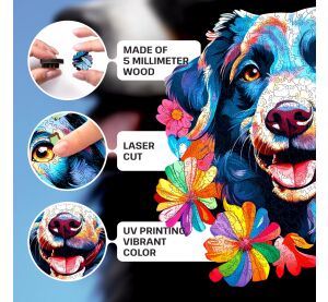 EscapeWelt Wooden Puzzle Dog 500 pieces