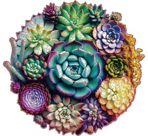 EscapeWelt Wooden Puzzle Succulents 500 pieces