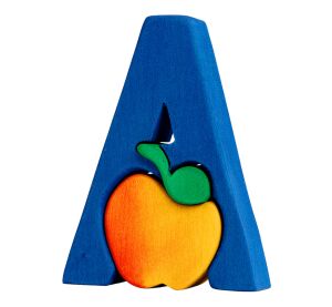 Fauna Alphabet letter A apple