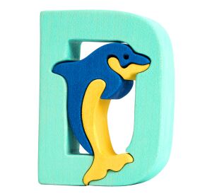 Fauna Alphabet letter D dolphin