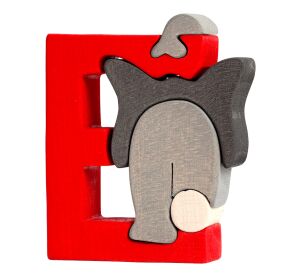 Fauna Alphabet letter E elephant