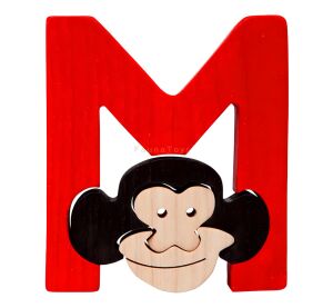 Fauna Alphabet letter M monkey