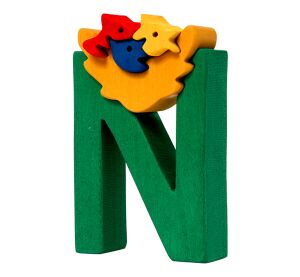 Fauna Alphabet letter N nest