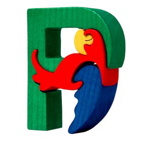 Fauna Alphabet letter P parrot