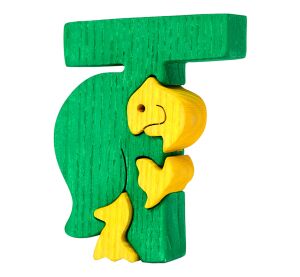Fauna Alphabet letter T turtle