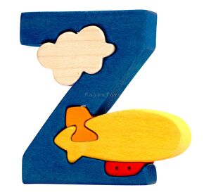 Fauna Alphabet letter Z airship