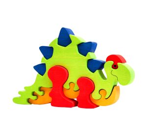 Fauna Solid wood jigsaw puzzle large stegosaurus