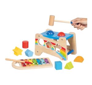Goki 3-in-1 Hammer and Inserter with Xylophone